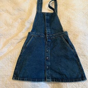 Zara denim overall skirt